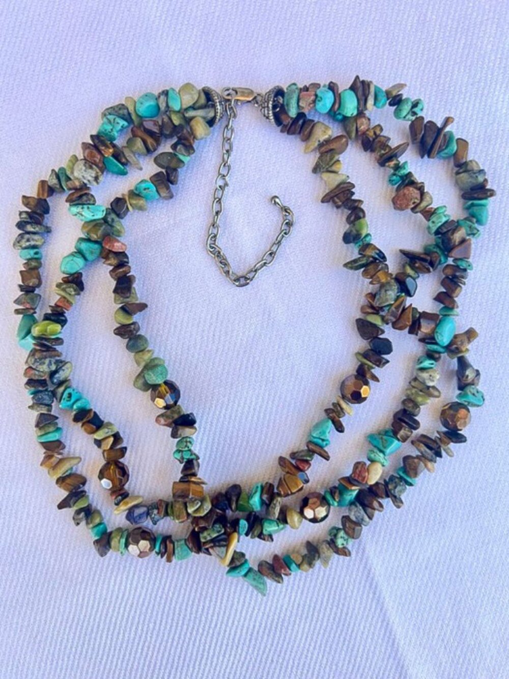 Vintage Multi-stone Multi-strand Chip Necklace - Picture 7 of 7